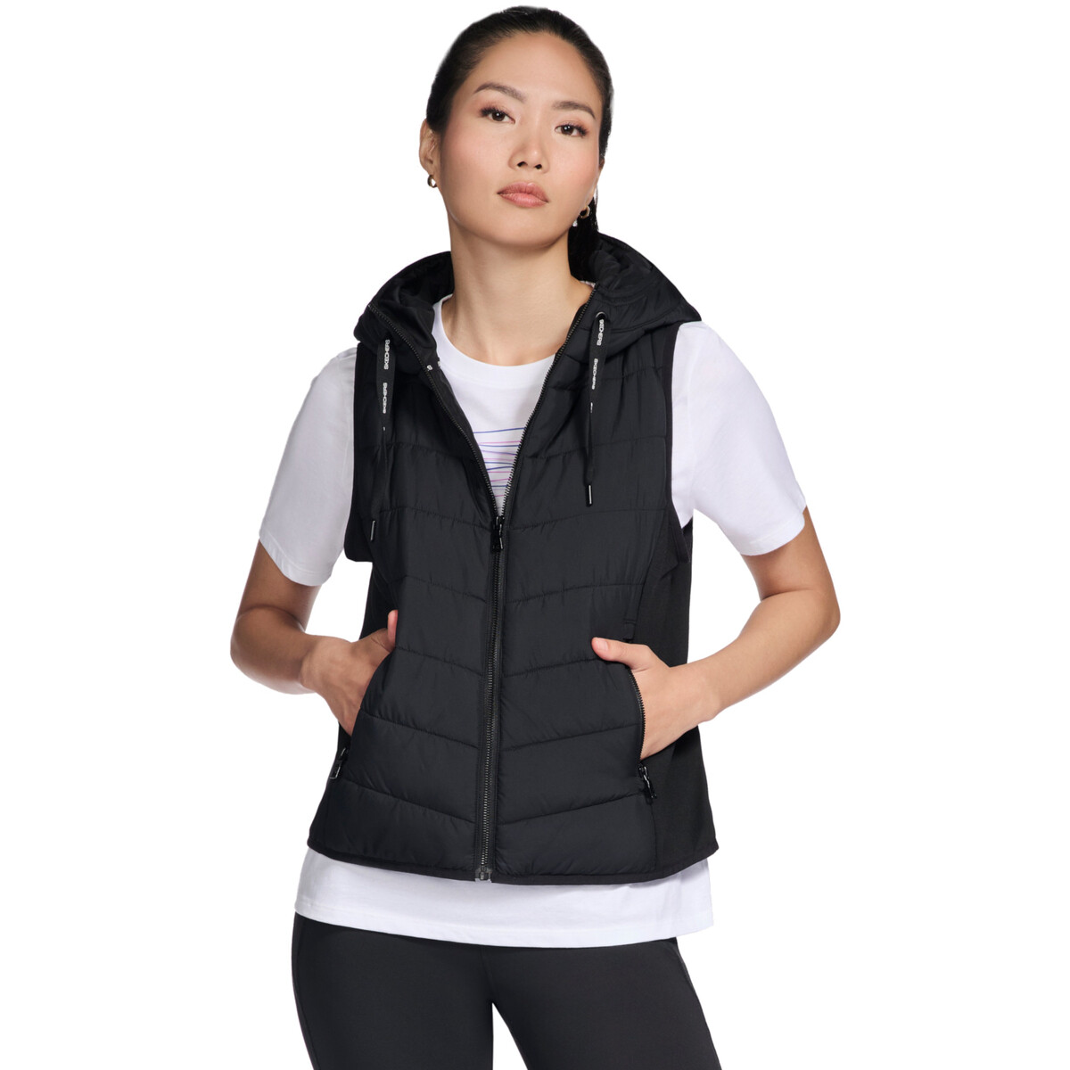 Skechers  GO Shield Performance Elite Hooded Vest  Černá