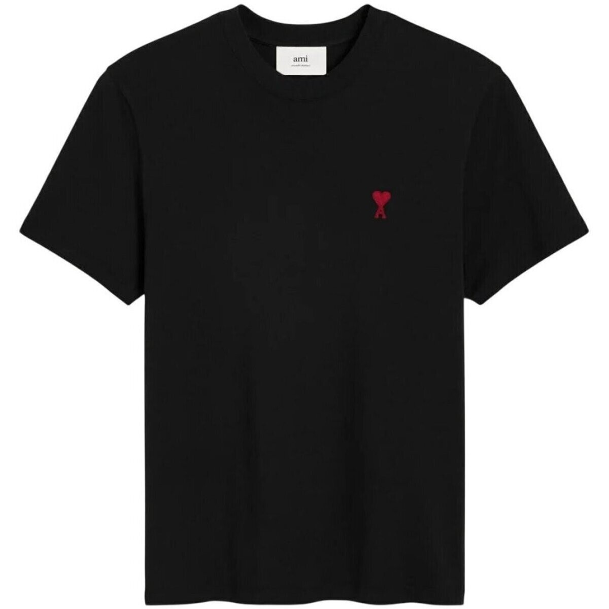 Ami Paris  t-shirt-noir-ami-de-coeur-en-coton  Černá