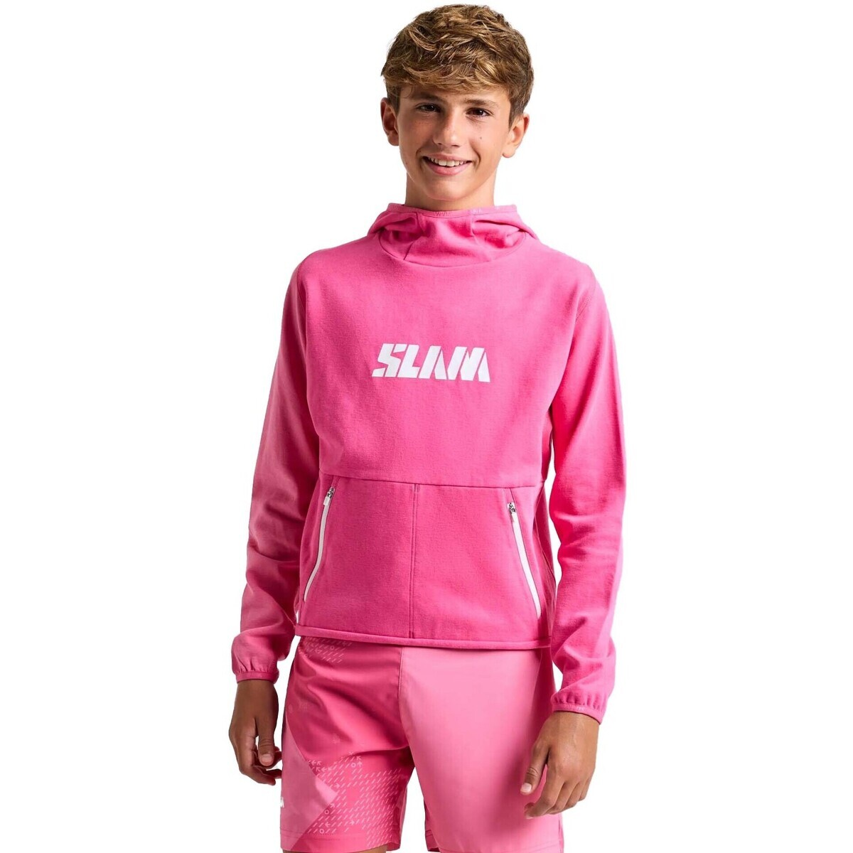 Slam  Graphic Jr Hoodie  Růžová