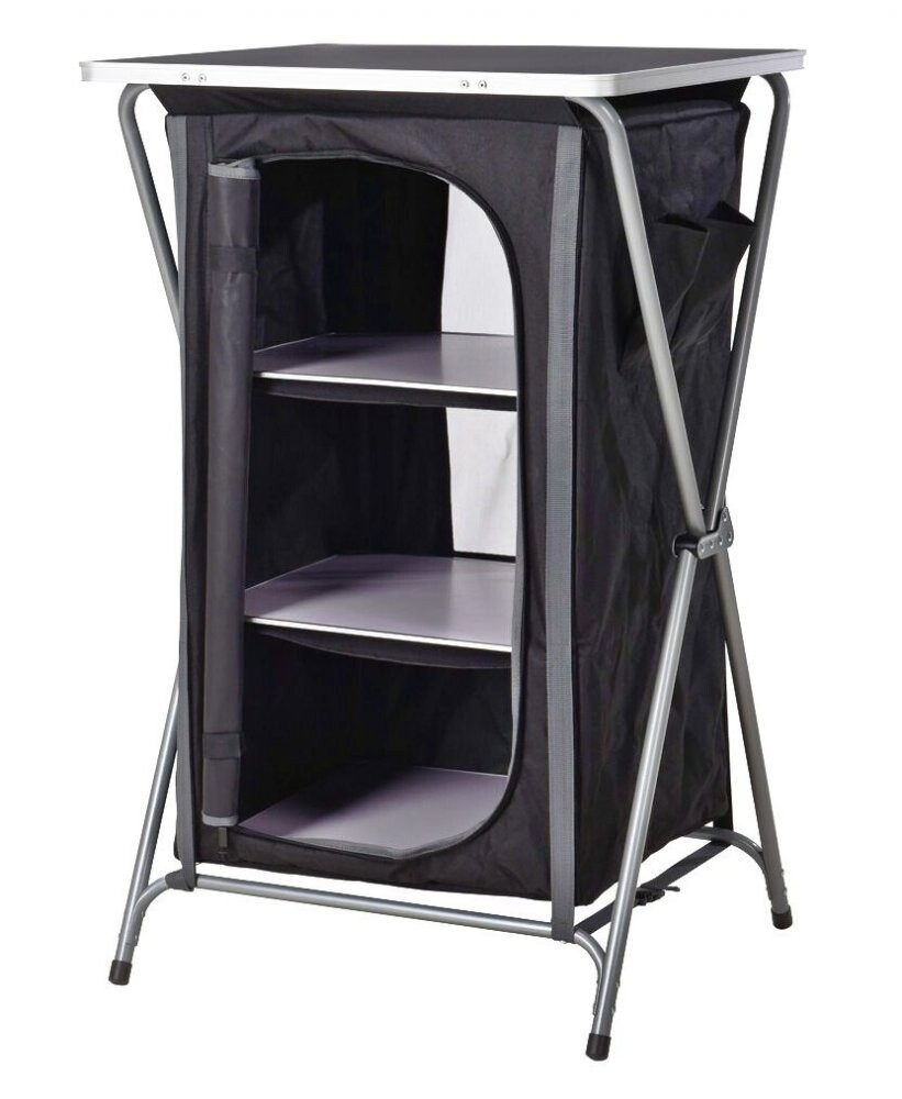 PROGARDEN Kempingový nábytek skříňka skládací 60 x 97 cm černá KO-X35000360