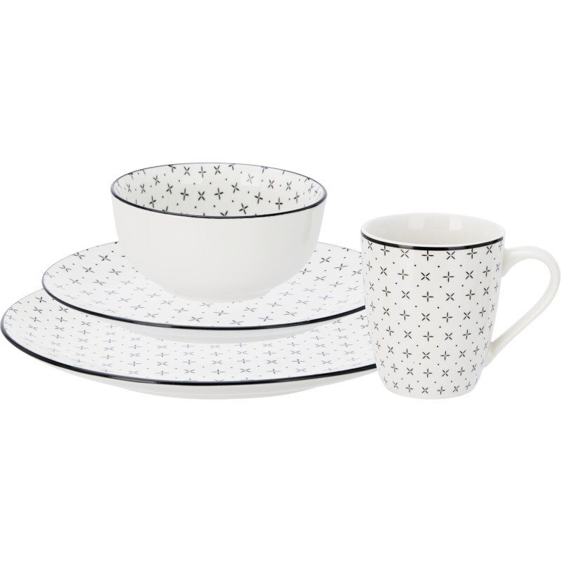 SIAKI Jídelní sada porcelánová 16 ks KO-Q04000100