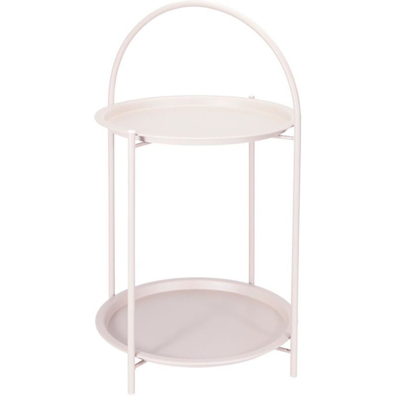 AMBIANCE Odkládací stolek kovový 66 cm krémová KO-NB1510560