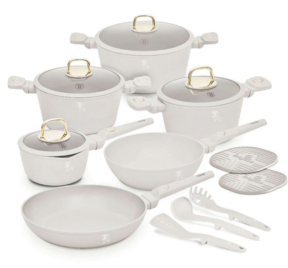 BERLINGERHAUS Sada nádobí s titanovým povrchem 15 ks Sahara Collection BH-8081