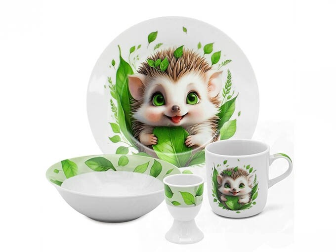 BELLA FIORE Dětská jídelní sada 4 díly  JEŽEK