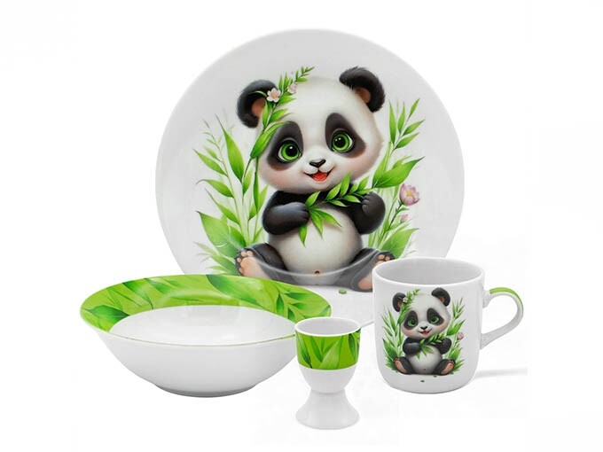BELLA FIORE Dětská jídelní sada 4 díly  PANDA