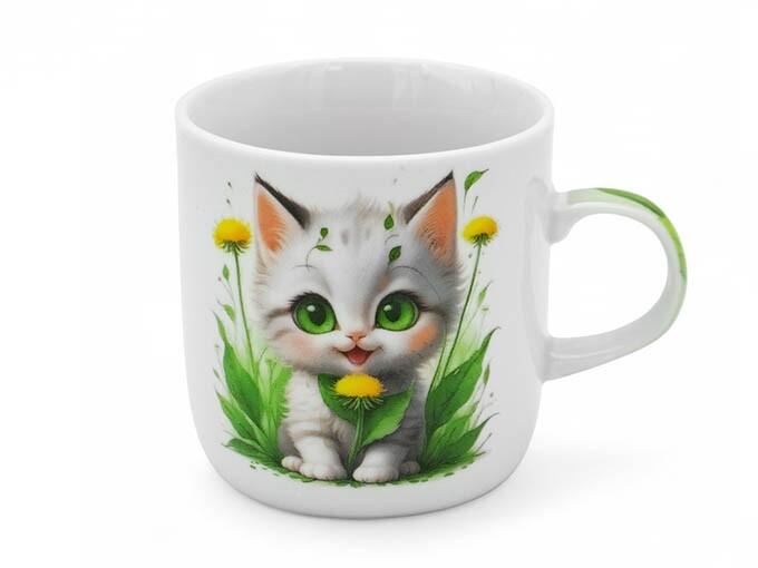 BELLA FIORE Hrnek dětský porcelán 230ml  KOČKA