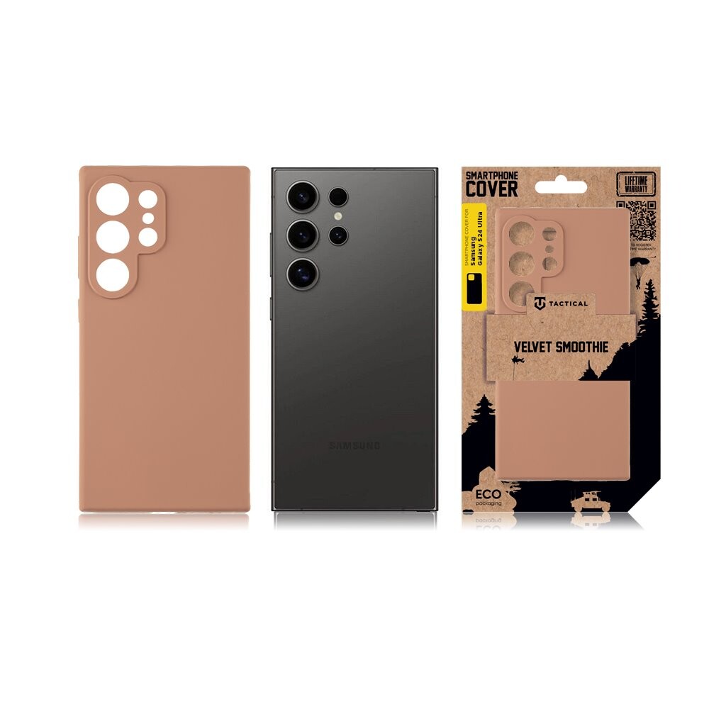 Zadní kryt Tactical Velvet Smoothie pro Samsung Galaxy S24 Ultra, mocha mouse