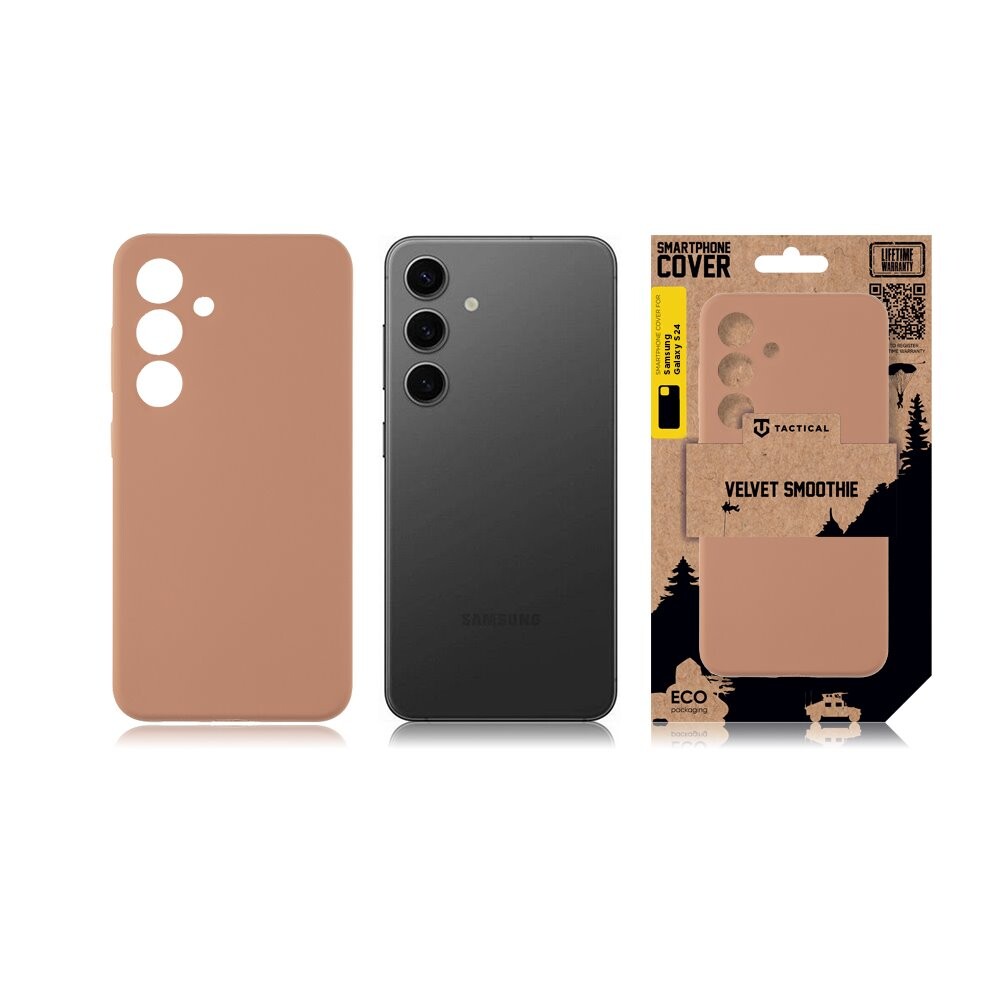 Zadní kryt Tactical Velvet Smoothie pro Samsung Galaxy S24, mocha mouse