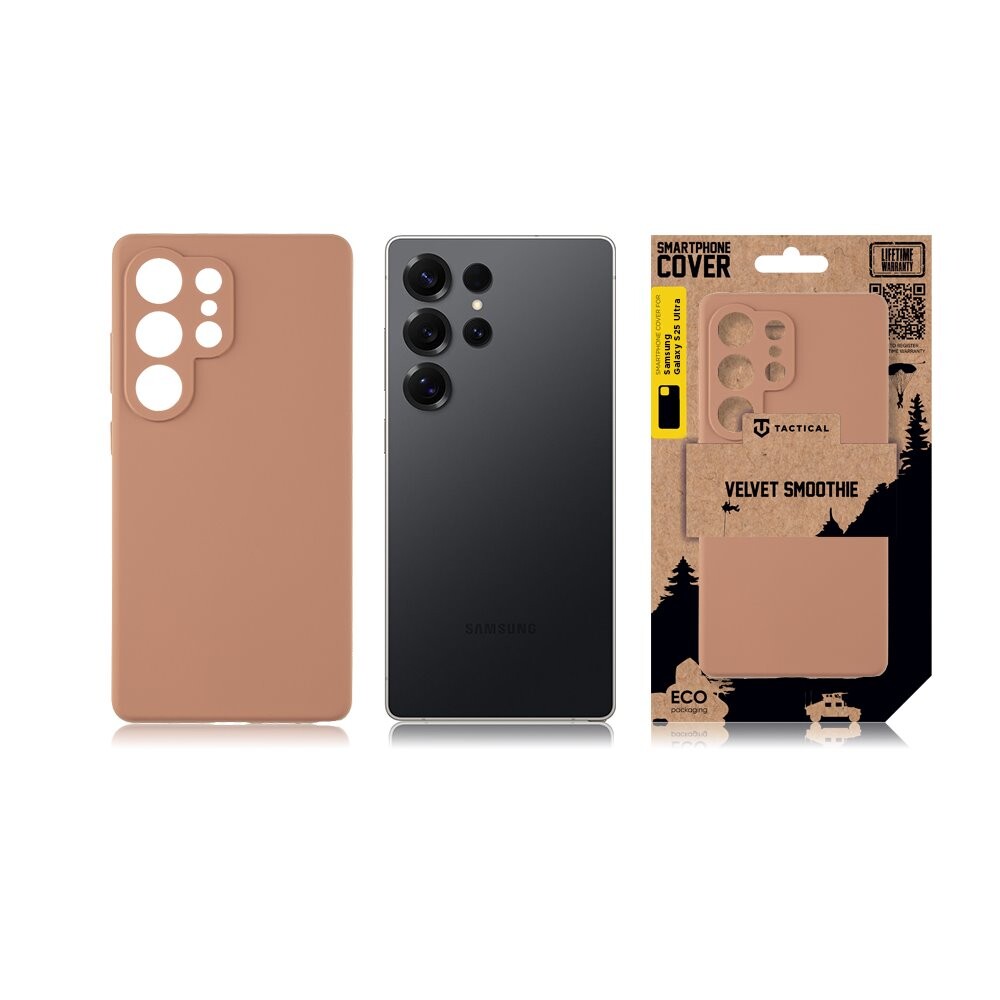 Zadní kryt Tactical Velvet Smoothie pro Samsung Galaxy S25 Ultra, mocha mouse