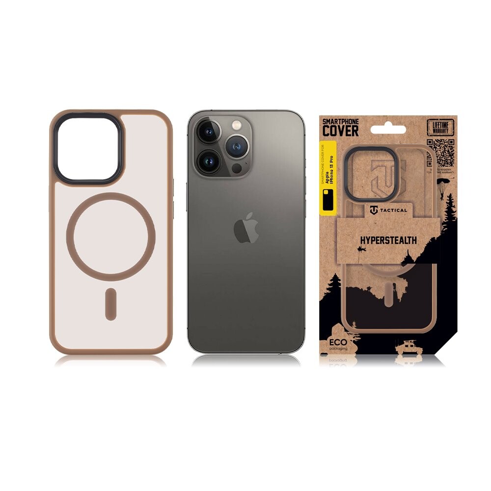 Zadní kryt Tactical MagForce Hyperstealth pro Apple iPhone 13 Pro, mocha mouse