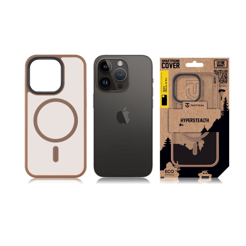 Zadní kryt Tactical MagForce Hyperstealth pro Apple iPhone 14 Pro, mocha mouse