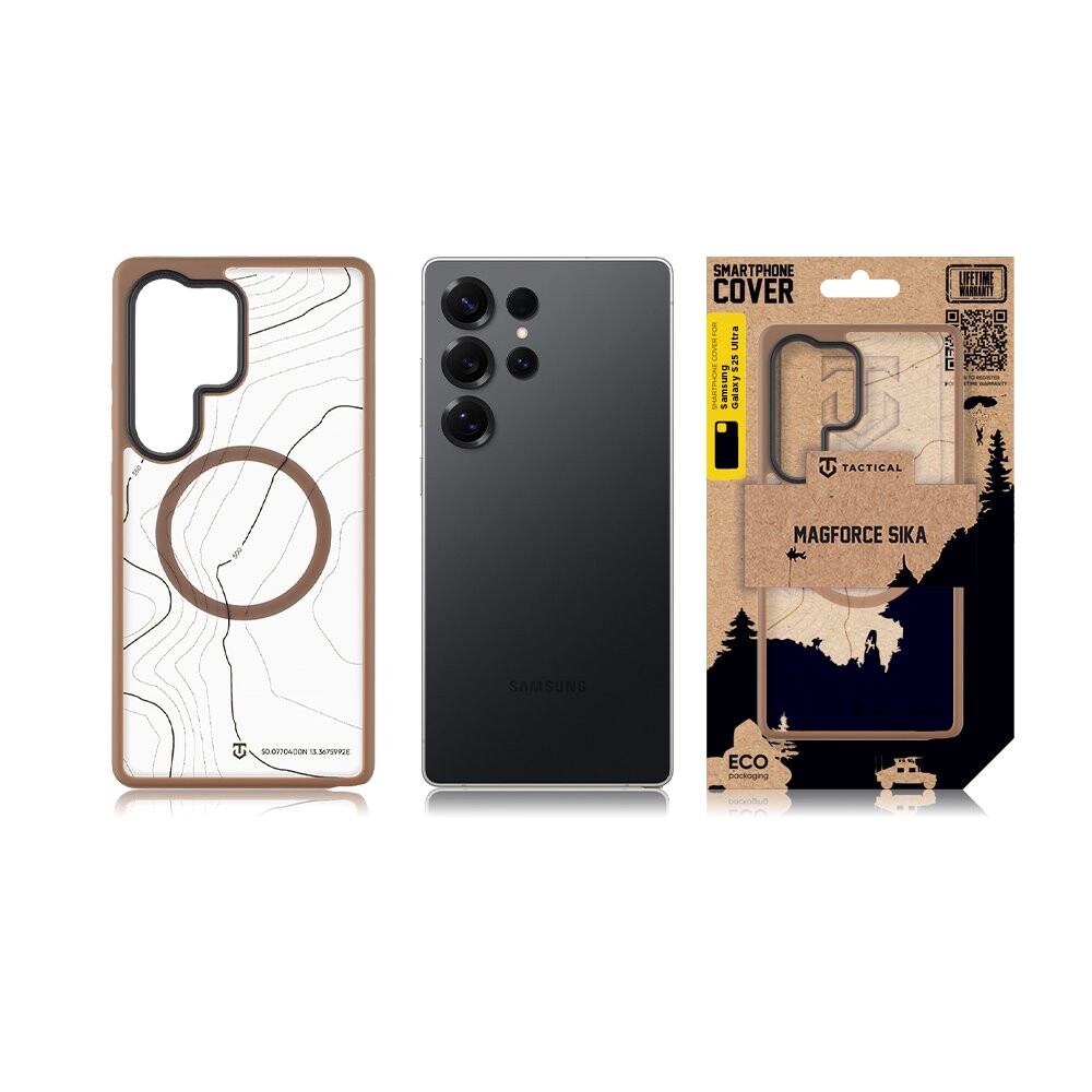 Zadní kryt Tactical MagForce Hyperstealth Sika pro Samsung Galaxy S25 Ultra, mocha mousse