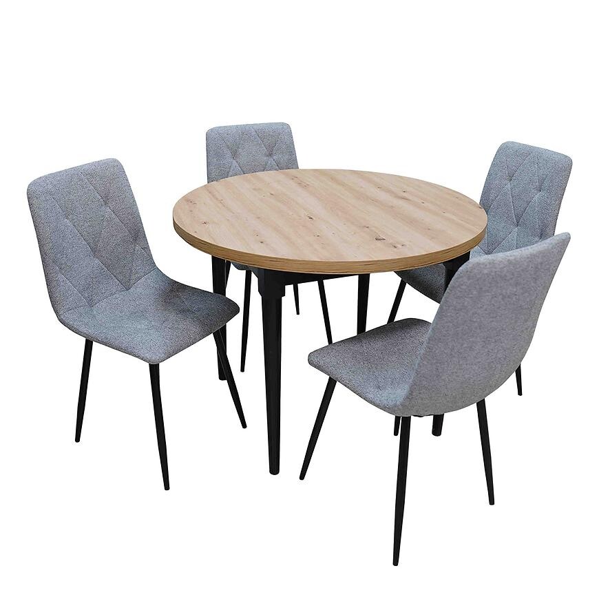 Jídelní set 1+4 Pluto artisan/černá