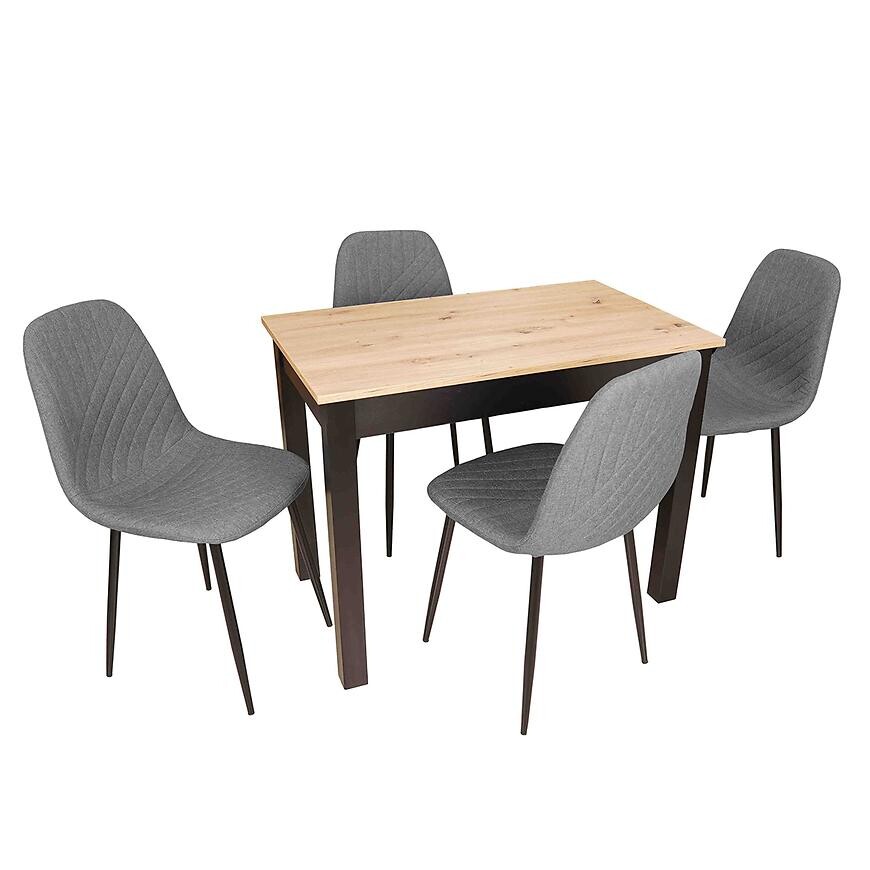 Jídelní set 1+4 Timo artisan/černá