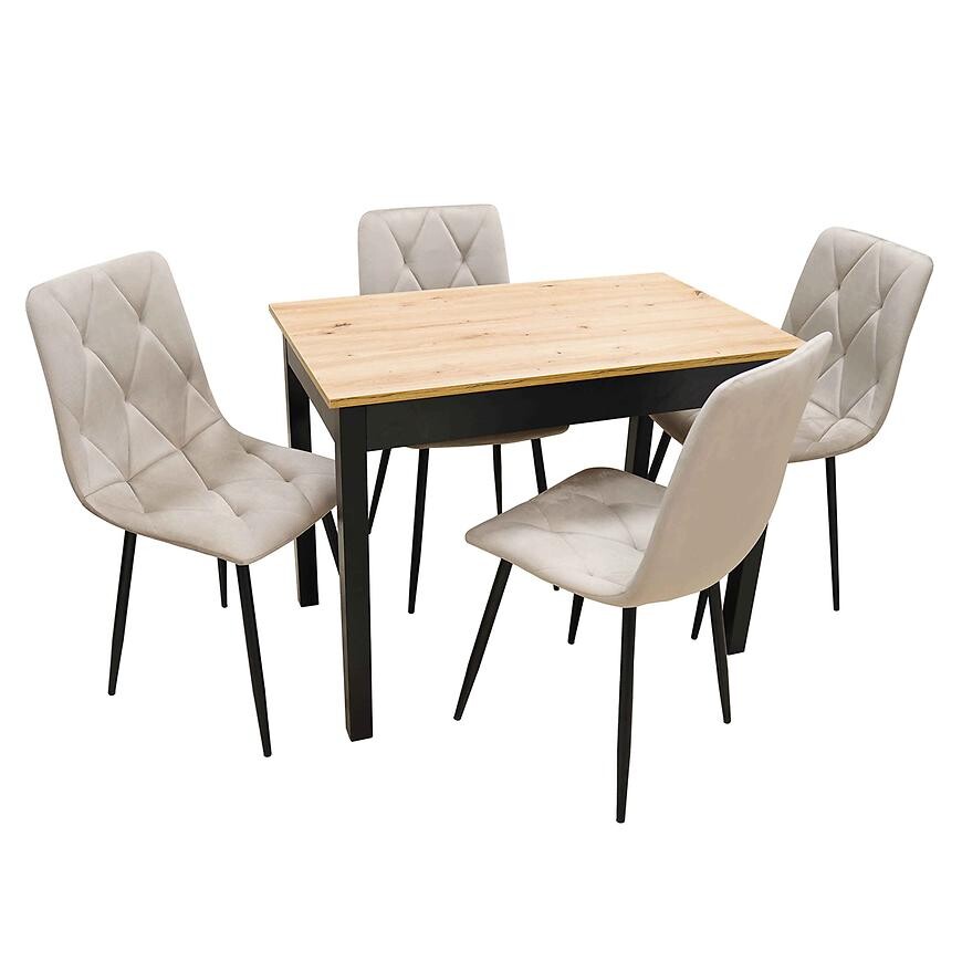 Jídelní set 1+4 Larisa artisan/černá