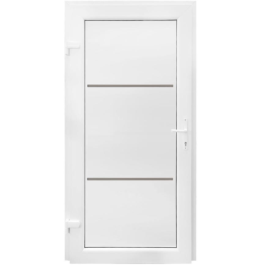 Vchodové dveře Split D35 88x198x7 80L bílá