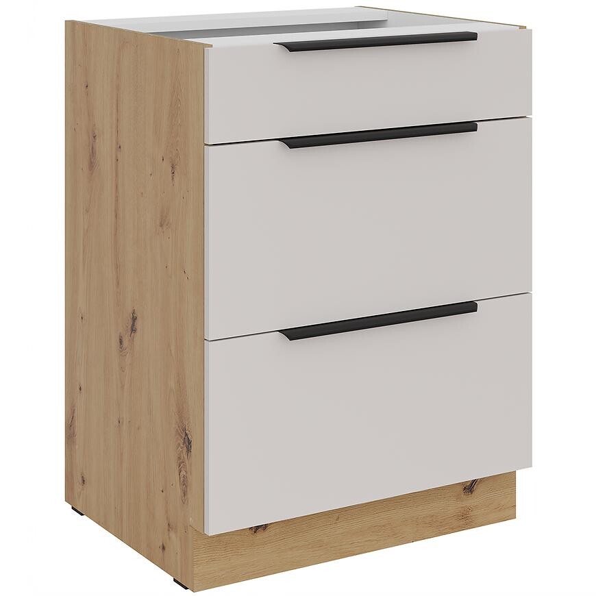 Kuchyňská skříňka Solea cashmere/artisan 60D 3S BB