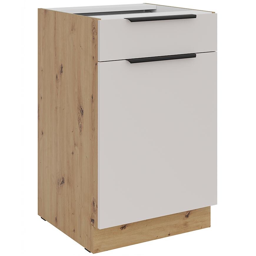 Kuchyňská skříňka Solea cashmere/artisan 50D 1F 1S BB