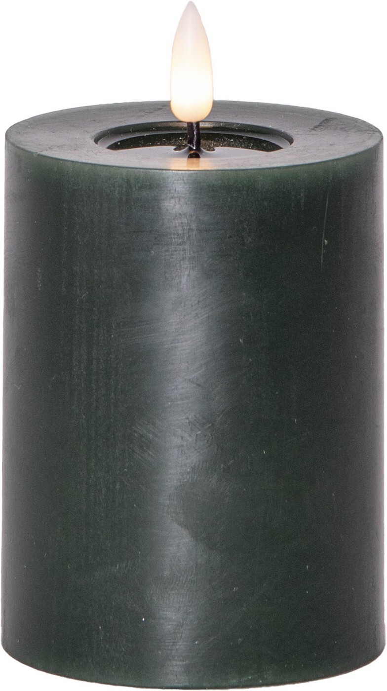 Vosková LED svíčka s časovačem výška 12,5 cm Star Trading Flamme Flow - zelená