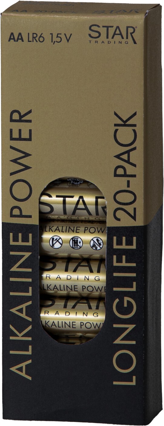 Sada 20 ks baterii AA 1,5V Star Trading Power Alkaline