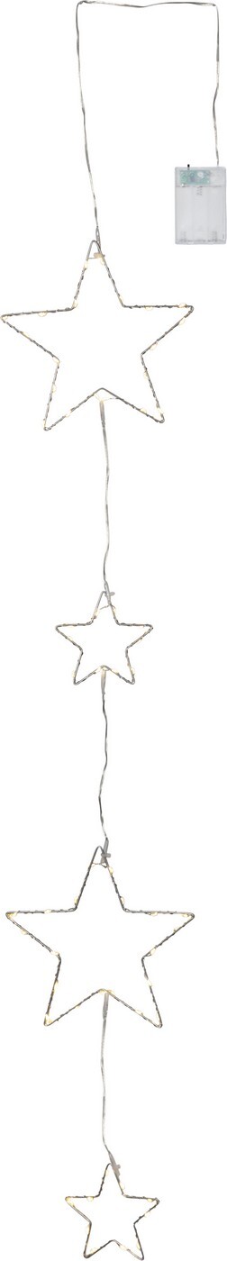 Dekorativní světelný LED řetěz výška 105 cm Star Trading Dew Drop Stars - stříbrný