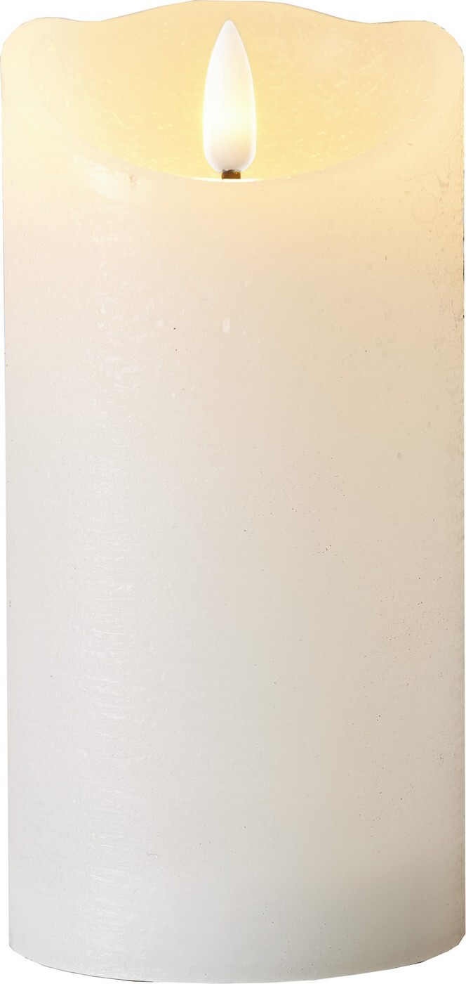 LED svíčka výška 15 cm Star Trading Flamme Rustic - bílá