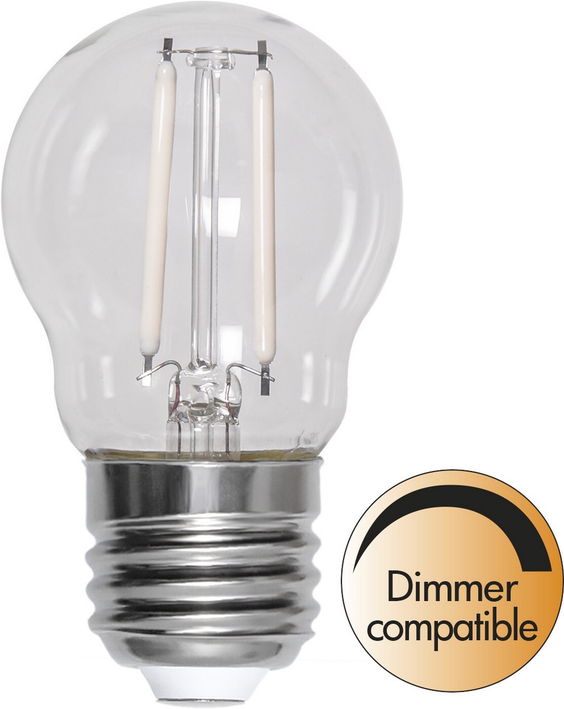 Stmívatelná LED žárovka E27 G45 2700K Star Trading Clear White Filament - čirá