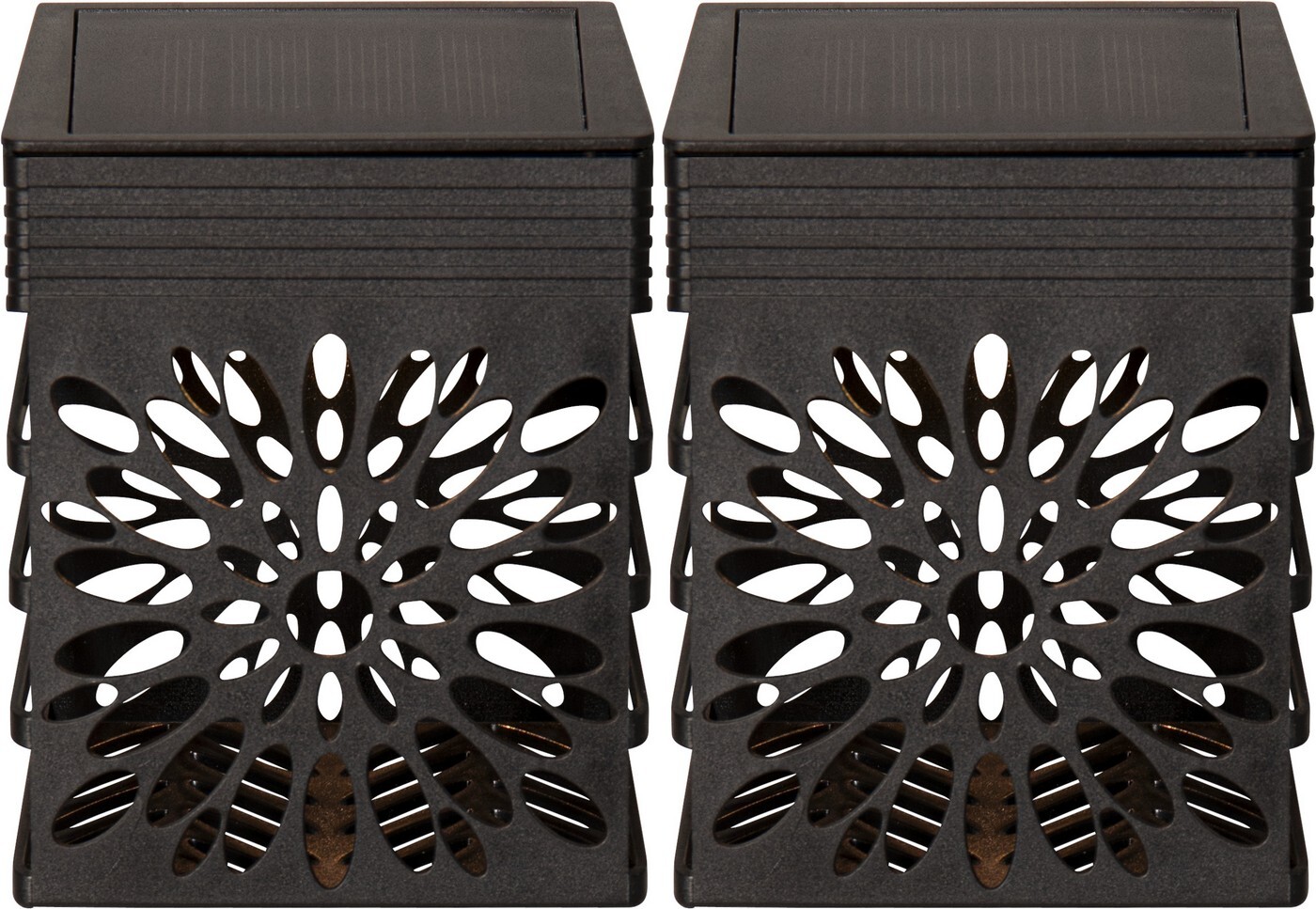 Solární nástěnné LED osvětlení 2 ks Star Trading Izola - černé