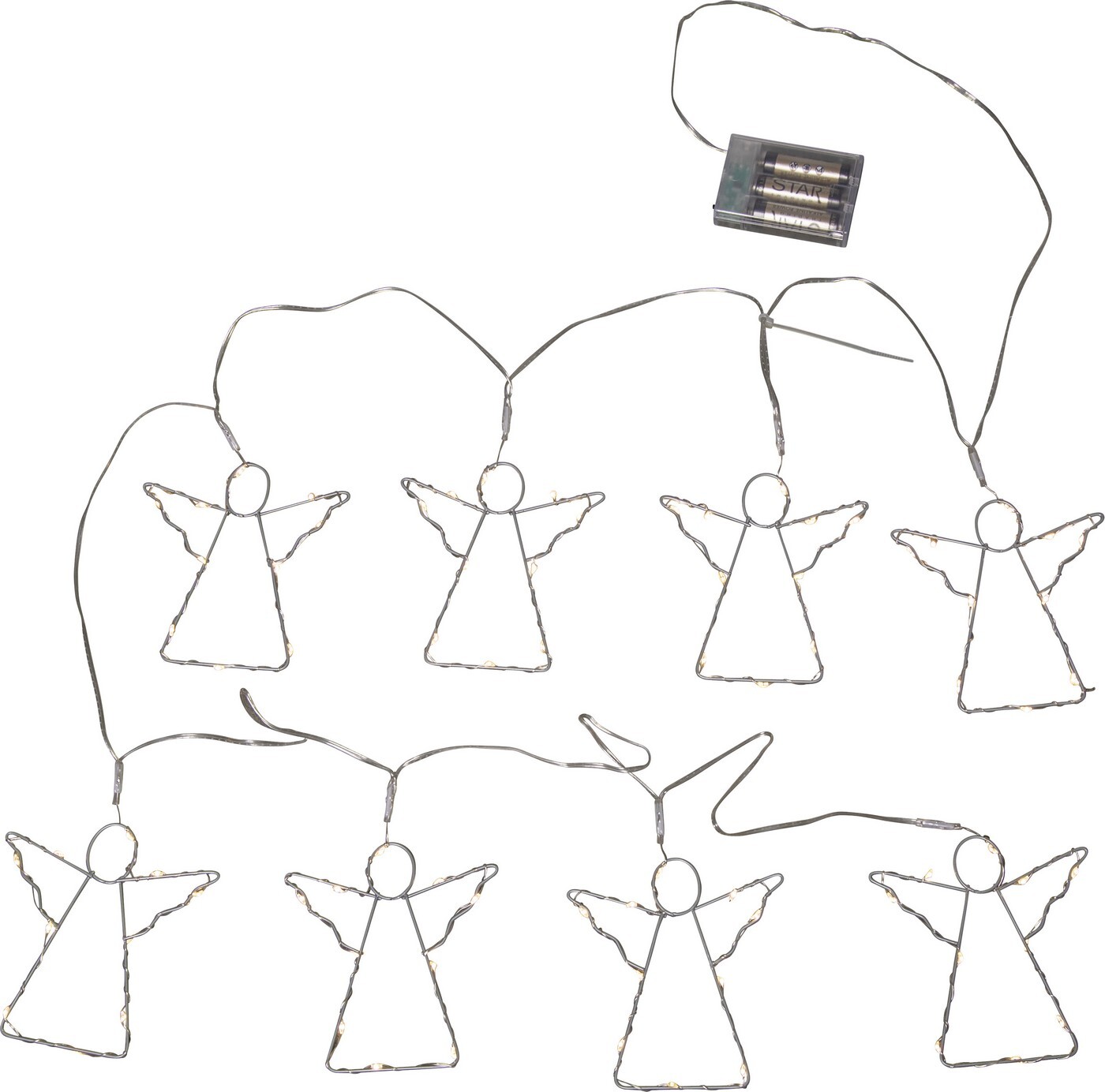 Dekorativní světelný LED řetěz délka 175 cm Star Trading Angela - stříbrný