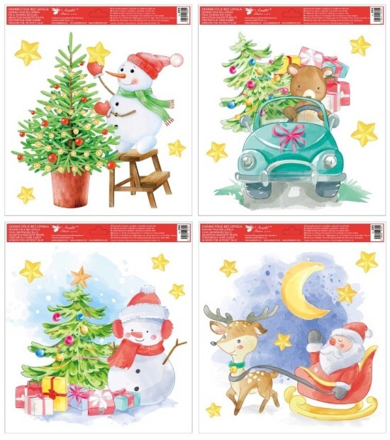 Anděl Vánoční okenní fólie - 30 x 33,5 cm - 295