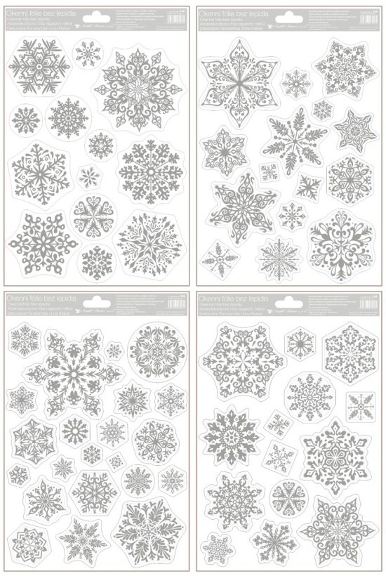 Anděl Vánoční okenní fólie - Vločky - 20 x 30 cm - 248
