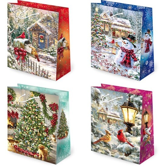 PAW Vánoční dárková taška - 23 x 32 cm - T2-S37