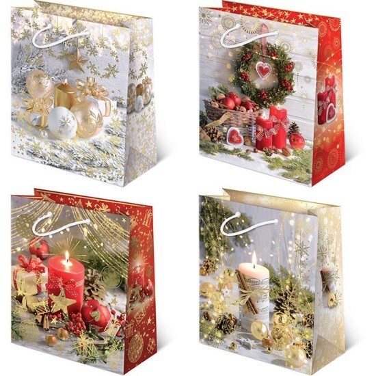 PAW Vánoční dárková taška - 30 x 36,5 cm - XL-S41