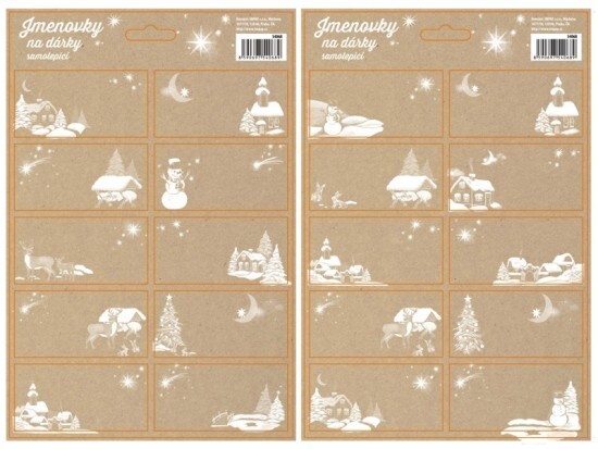 IMPAP Samolepicí jmenovky na dárky - 17 x 26 cm - 54068