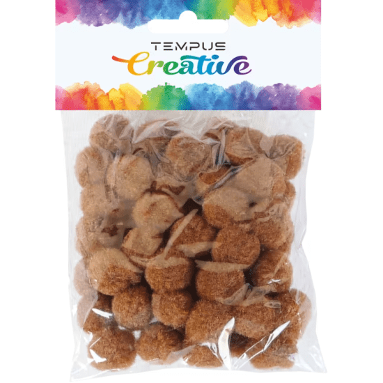 TEMPUS Bambulky 20 mm - hnědé - 50 ks