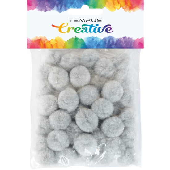 TEMPUS Bambulky 20 mm - šedé - 50 ks