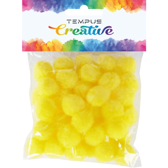 TEMPUS Bambulky 20 mm - žluté - 50 ks
