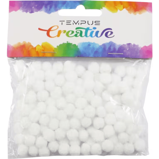 TEMPUS Mini bambulky - bílé - 120 ks