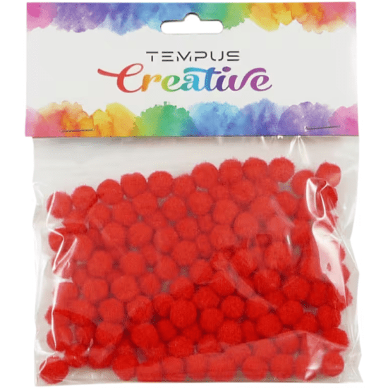 TEMPUS Mini bambulky - červené - 120 ks