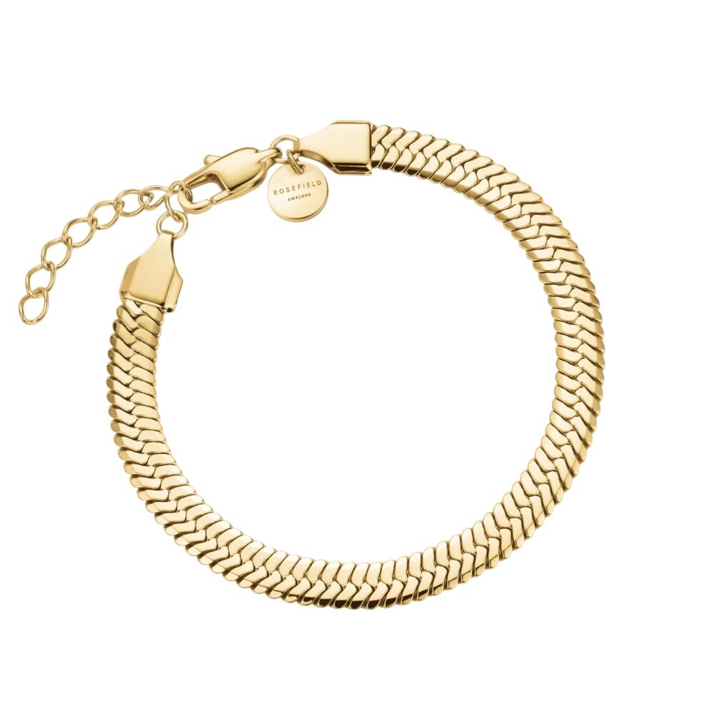 Rosefield Výrazný pozlacený náramek Hádek JBLSG-J1189