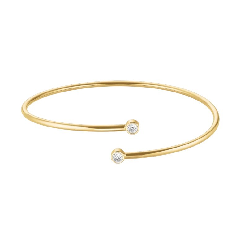 Rosefield Pozlacený pevný náramek s krystaly JBDCG-J1213