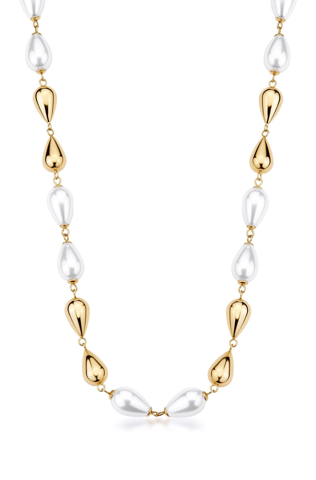 Brosway Elegantní pozlacený náhrdelník se syntetickými perlami Perfect BPC71