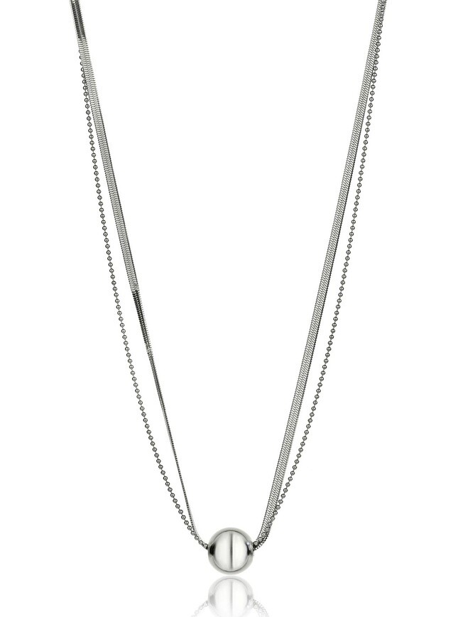 Marc Malone Dvojitý ocelový náhrdelník Skye Silver Necklace MCN24001S