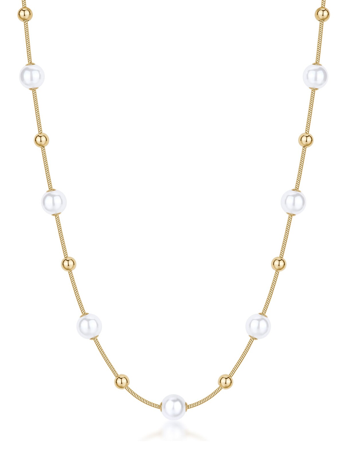 Brosway Slušivý pozlacený náhrdelník s perličkami Perfect BPC49