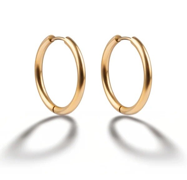 Emily Westwood Elegantní kruhy z pozlacené oceli EWE25039G 2,1 cm