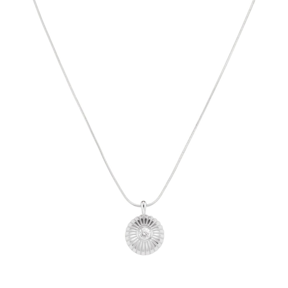 Rosefield Třpytivý ocelový náhrdelník s přívěskem Solitaire JNBCS-J1207