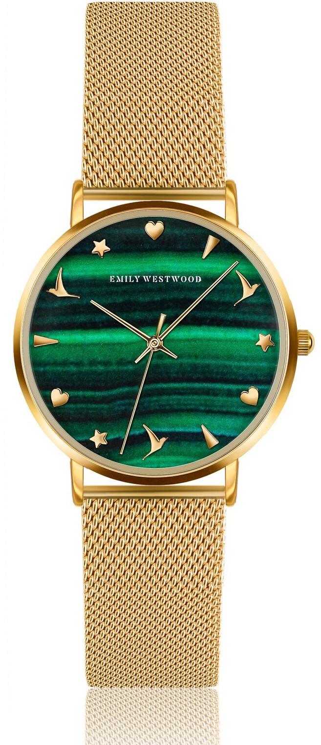 Emily Westwood Green Sunray Mesh Watch EFM-3418