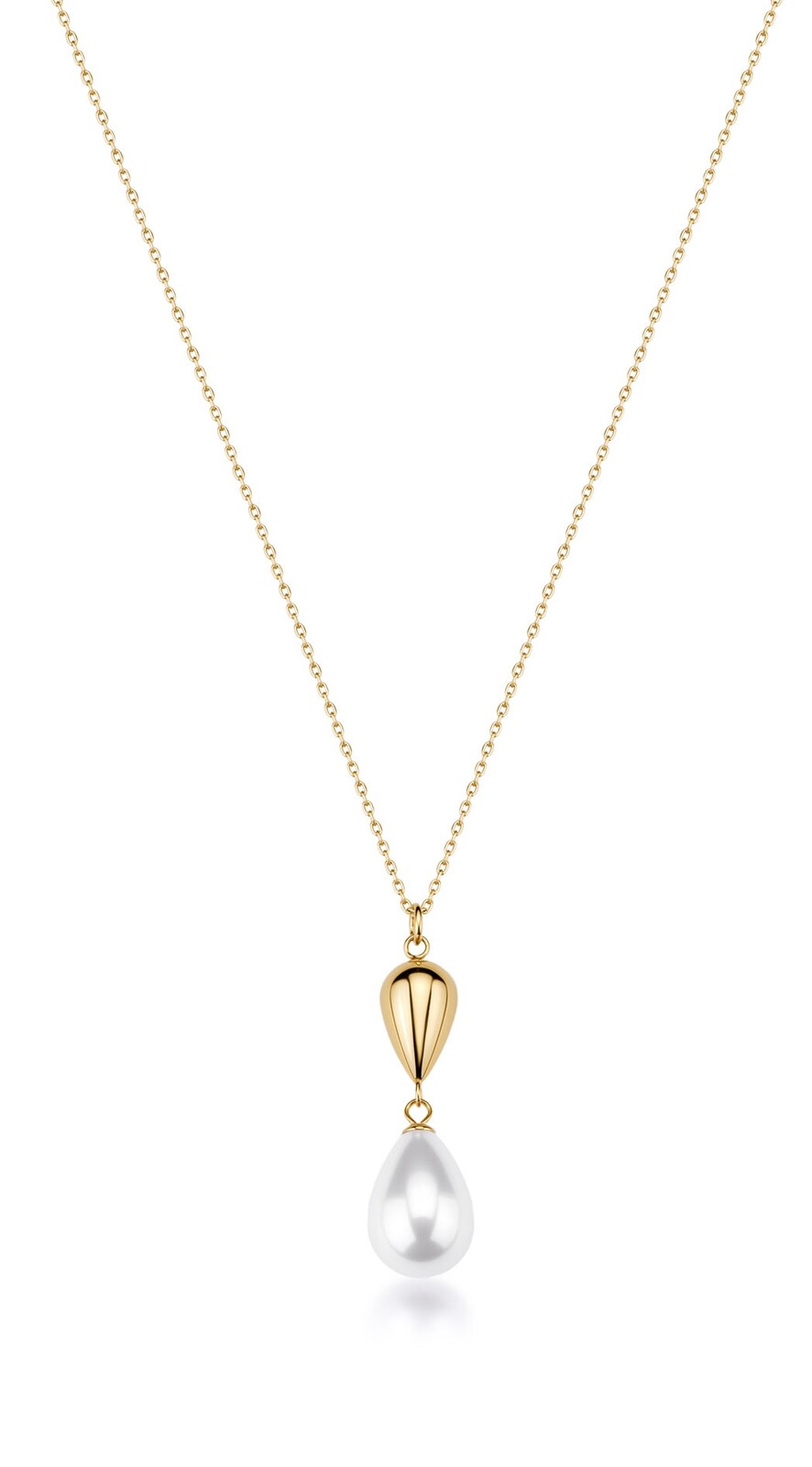 Brosway Krásný pozlacený náhrdelník s umělou perlou Perfect BPC69