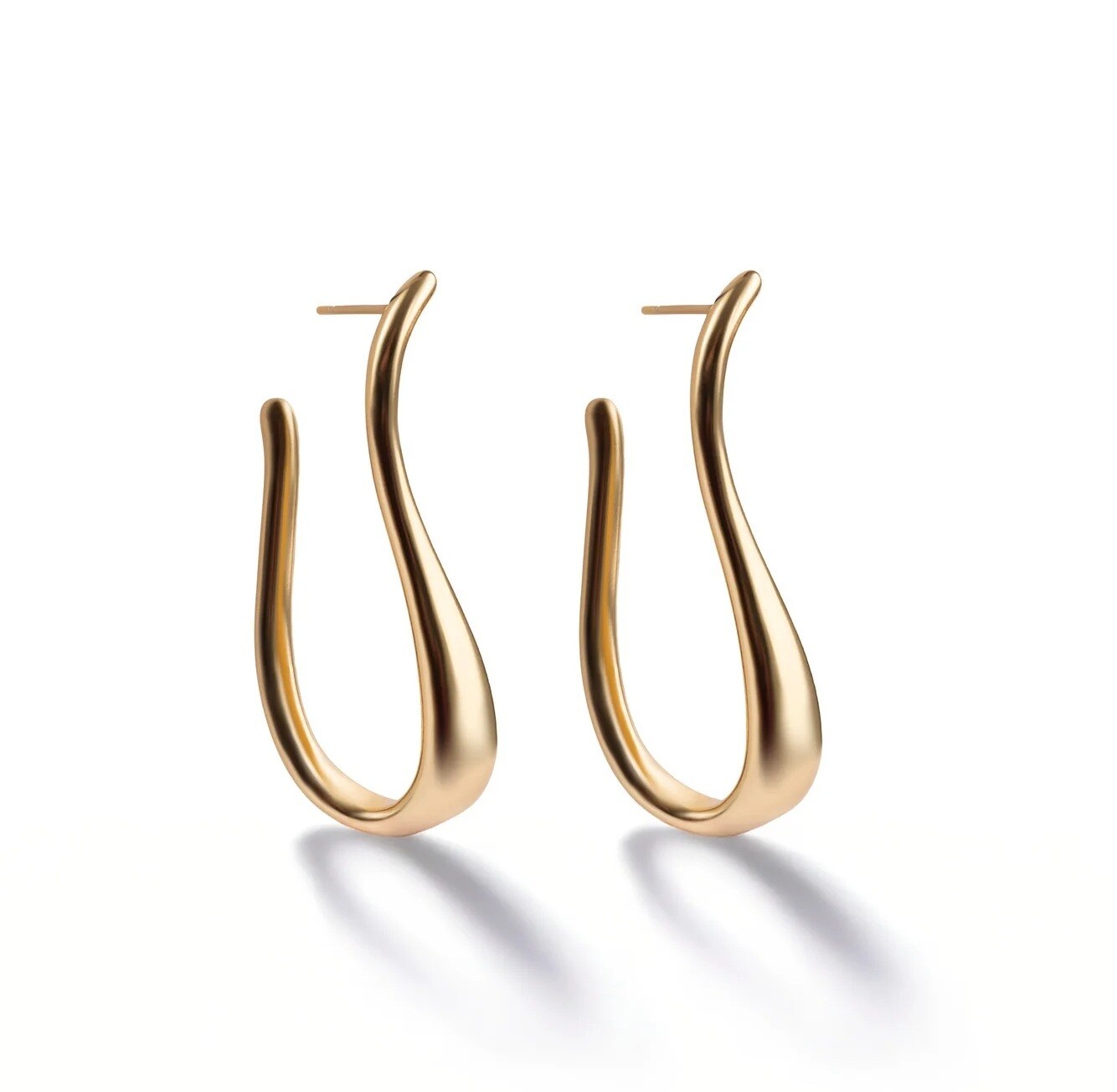 Marc Malone Módní pozlacené náušnice Zenya MCE250341G