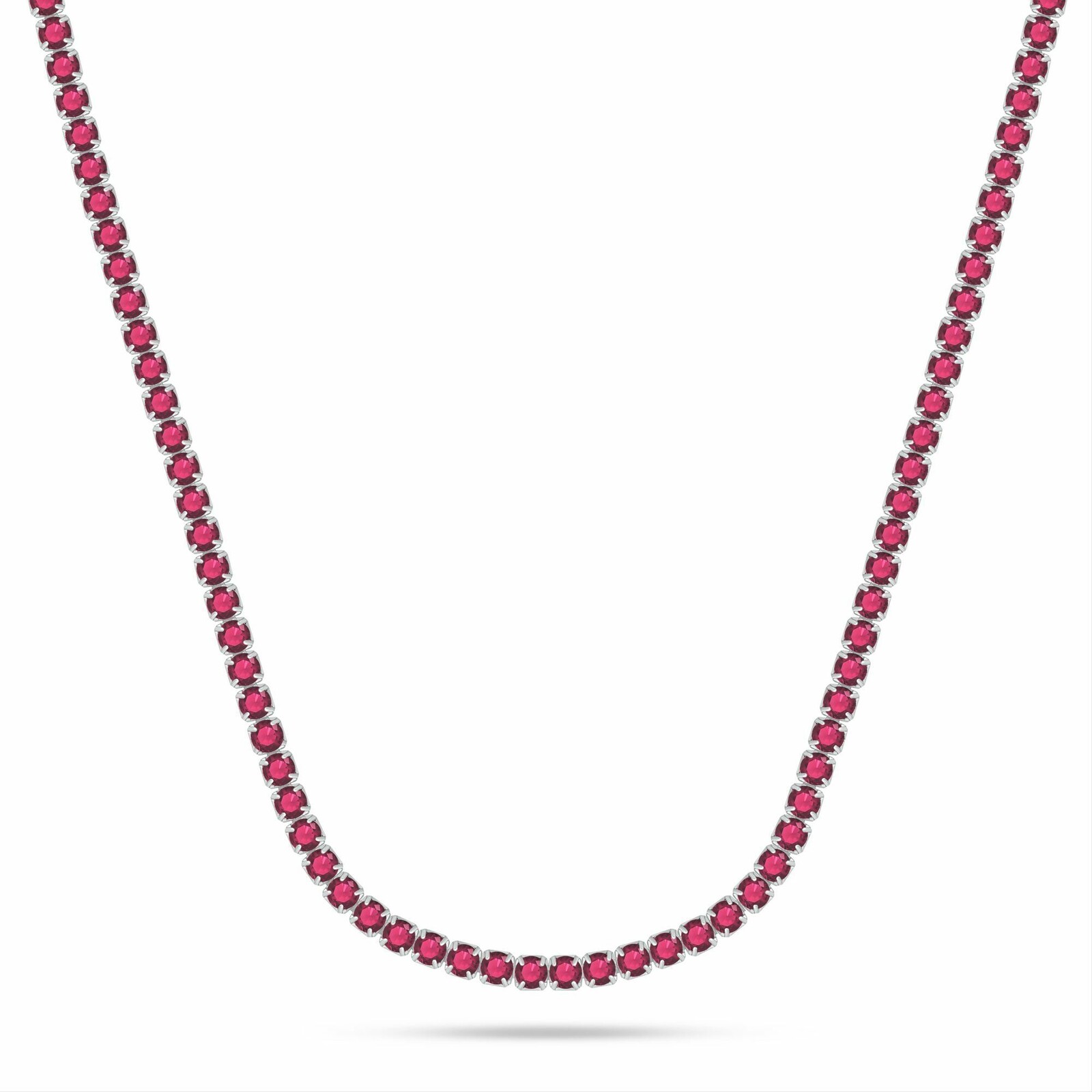 Brilio Silver Tenisový stříbrný náhrdelník se zirkony NCL216WP